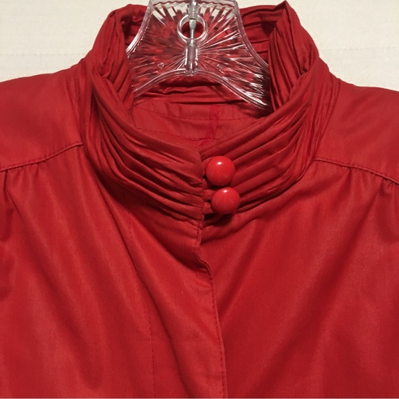 Vtg London Fog Maincoats Trench swing Raincoat weatherwear of distinction Red 6P - Picture 13 of 15